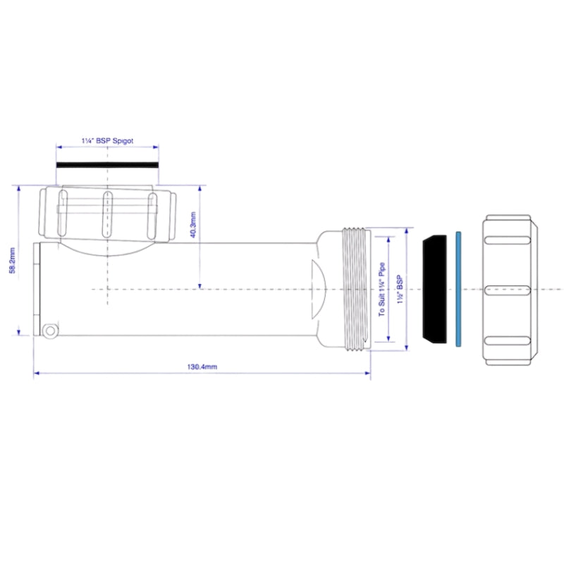 Roca Space saving waste - chrome