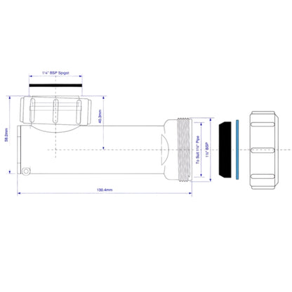 Roca Space saving waste - chrome